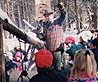 A maple syrup demonstration for school children.
